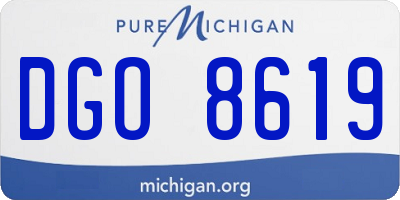 MI license plate DGO8619