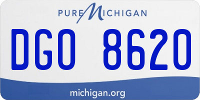 MI license plate DGO8620
