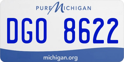 MI license plate DGO8622
