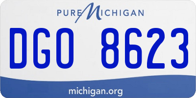 MI license plate DGO8623