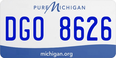 MI license plate DGO8626