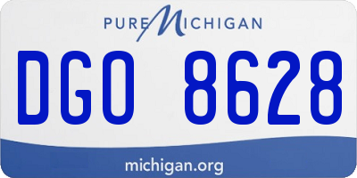 MI license plate DGO8628