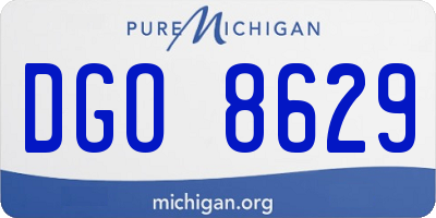 MI license plate DGO8629