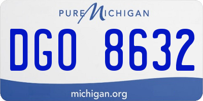MI license plate DGO8632