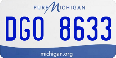 MI license plate DGO8633
