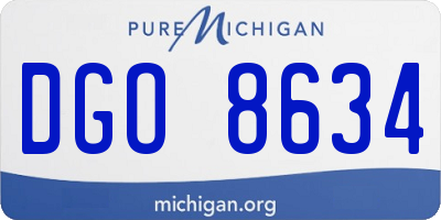 MI license plate DGO8634