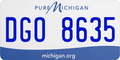 MI license plate DGO8635