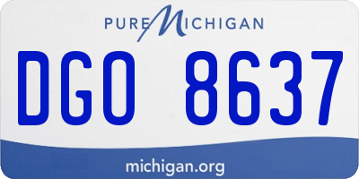 MI license plate DGO8637