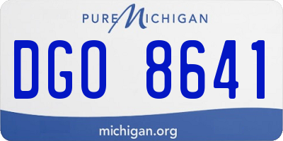 MI license plate DGO8641