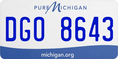 MI license plate DGO8643
