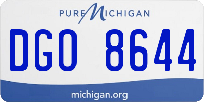 MI license plate DGO8644