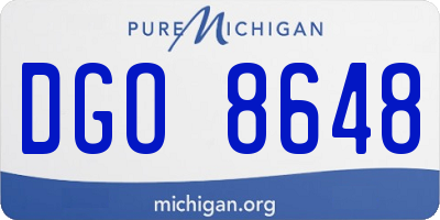 MI license plate DGO8648