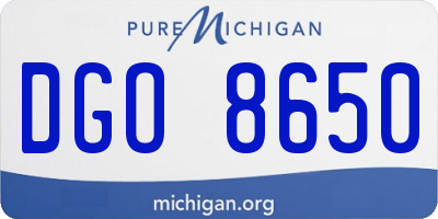 MI license plate DGO8650