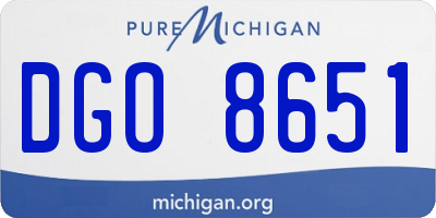 MI license plate DGO8651