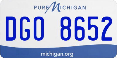 MI license plate DGO8652