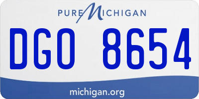 MI license plate DGO8654