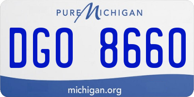 MI license plate DGO8660