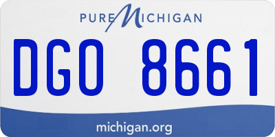 MI license plate DGO8661