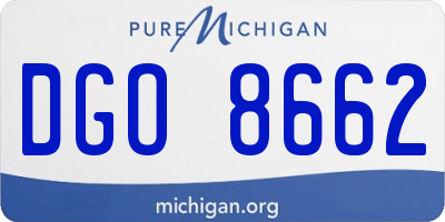 MI license plate DGO8662