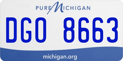 MI license plate DGO8663