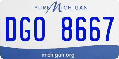 MI license plate DGO8667