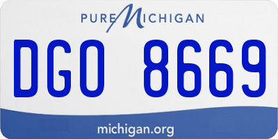 MI license plate DGO8669