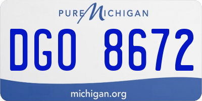 MI license plate DGO8672