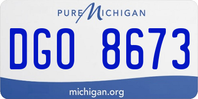 MI license plate DGO8673