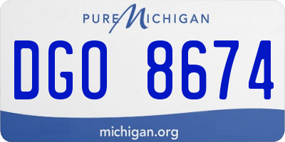 MI license plate DGO8674