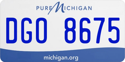 MI license plate DGO8675