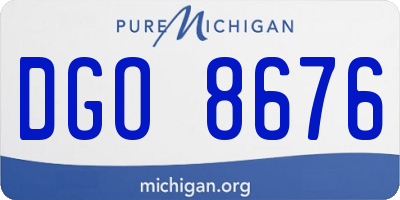 MI license plate DGO8676