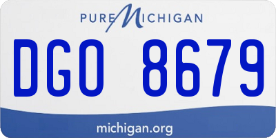 MI license plate DGO8679