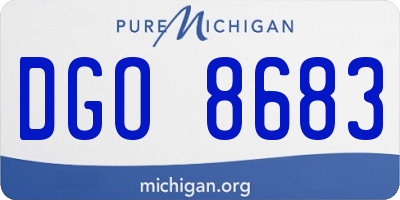 MI license plate DGO8683