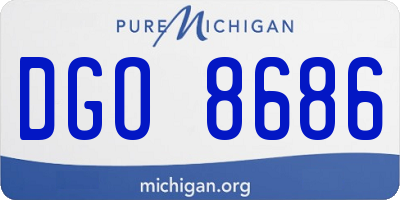 MI license plate DGO8686