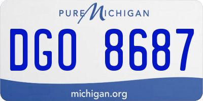 MI license plate DGO8687