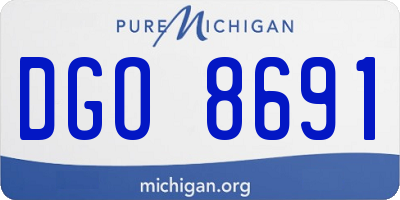 MI license plate DGO8691