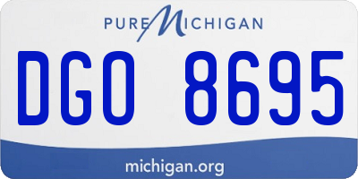 MI license plate DGO8695
