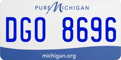MI license plate DGO8696