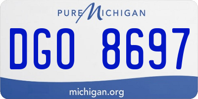 MI license plate DGO8697