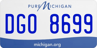MI license plate DGO8699