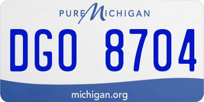 MI license plate DGO8704