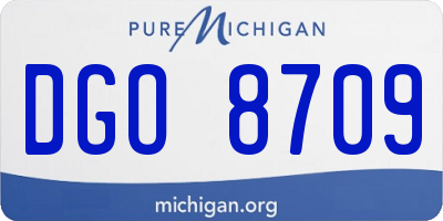 MI license plate DGO8709