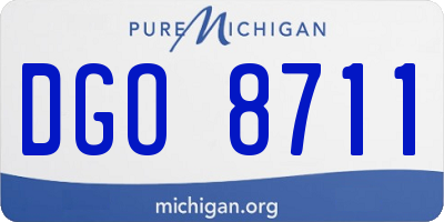 MI license plate DGO8711