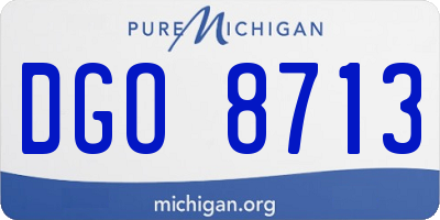 MI license plate DGO8713