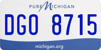 MI license plate DGO8715