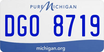 MI license plate DGO8719