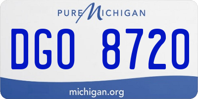 MI license plate DGO8720