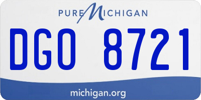 MI license plate DGO8721