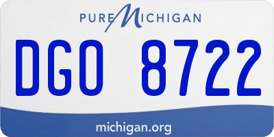 MI license plate DGO8722