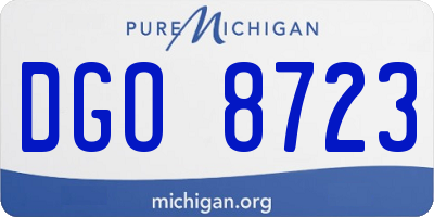 MI license plate DGO8723